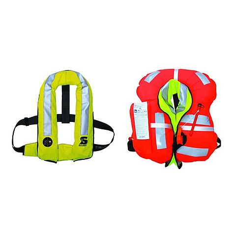 SG05482 Secumar Golf 275 FR AC anti-static and flame retardant Life Jacket Proven universal commercial 275N life jacket with anti-static and flame retardant properties (EN 1149-3 / EN ISO 14116 Index 1) for all activities in an explosive environment around water with fluorescent yellow cover and extra retro-reflective strips for higher visibility.